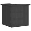 vidaXL 3-tlg. Gartenbar-Set mit Kissen Schwarz Poly Rattan