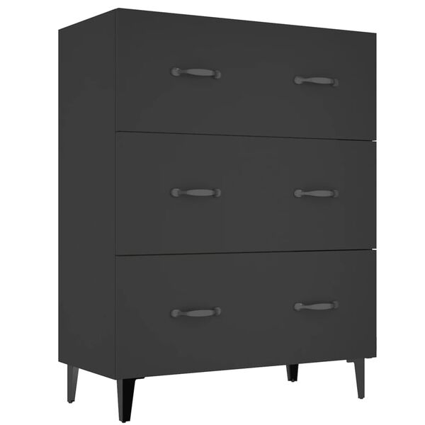 vidaXL Sideboard Schwarz 69,5x34x90 cm Holzwerkstoff