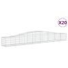 vidaXL Gabionen mit Hochbogen 20 Stk. 400x50x40/60cm Verzinktes Eisen