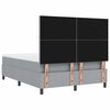 vidaXL Boxspringbett mit Matratze Hellgrau 160 x 200 cm Stoff