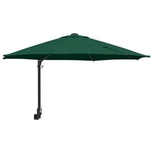 vidaXL Garten-Sonnenschirm Gr&uuml;n 248 x 248 x 148 cm Polyester und Stahl