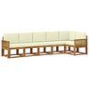 vidaXL Outdoor-Sofagarnitur mit Kissen 6 pcs Natur und Creme Polyester