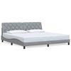 vidaXL Bettgestell ohne Matratze Hellgrau 200x200 cm Stoff