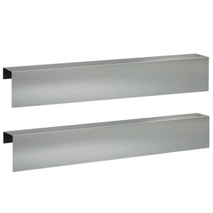 vidaXL Garten-Abdeckprofil 2 stk. 100 x 10 x 15 cm Verzinkter Stahl
