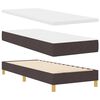 vidaXL LED Boxspringbett mit Matratze Dunkelbraun 80 x 200 cm Stoff