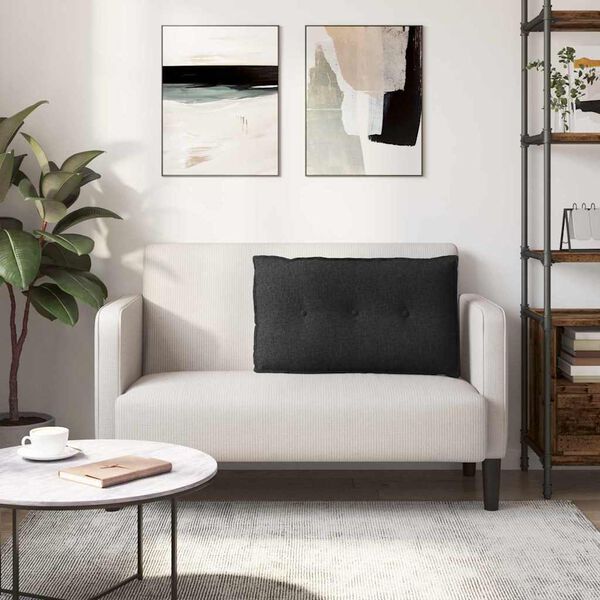 vidaXL R&uuml;ckenkissen Schwarz 80 x 19 x 50 cm Stoff