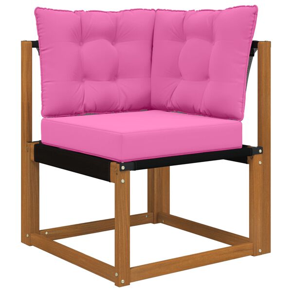 vidaXL Sofakissen f&uuml;r drau&szlig;en 3 pcs Rosa Polyester