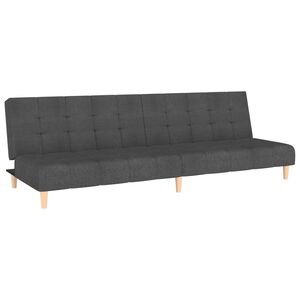 vidaXL Schlafsofa 2-Sitzer Dunkelgrau Stoff
