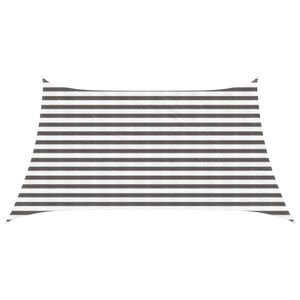 vidaXL Sonnensegel Rechteckig 3/4 x 2 m HDPE Hellgrau und Wei&szlig;