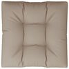 vidaXL Palettenkissen Taupe 80x80x12 cm Stoff