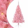 vidaXL K&uuml;nstlicher vorbeleuchteter Weihnachtsbaum Rosa 150 cm PVC