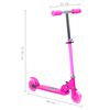 vidaXL 2-Rad-Kinderroller mit Verstellbarem Aluminium-Lenker Rosa