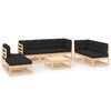 vidaXL 8-tlg. Garten-Lounge-Set mit Kissen Massivholz Kiefer