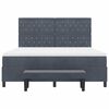 vidaXL Boxspringbett mit Matratze Dunkelgrau 180 x 200 cm Samt