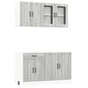 vidaXL 4-tlg. K&uuml;chenschrank-Set Lucca Grau Sonoma Holzwerkstoff