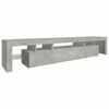 vidaXL TV-Schrank mit LED-Leuchten Betongrau 215x36,5x40 cm