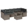 vidaXL Gartensofa-set mit Kissen 8 pcs Grau Poly-Rattan