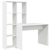 vidaXL Schreibtisch mit Regal Wei&szlig; 138,5 x 55 x 143 cm Holzwerkstoff