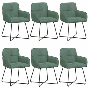 vidaXL Esszimmerst&uuml;hle 6 pcs Samt Meergr&uuml;n 59 x 56,5 x 86 cm