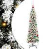 vidaXL K&uuml;nstlicher Weihnachtsbaum mit 150 LEDs mit St&auml;nder Wei&szlig; 150 cm