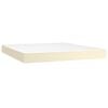 vidaXL Taschenfederkernmatratze Mittel Creme 160x200x20 cm Kunstleder