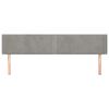 vidaXL Kopfteil mit Ohren Hellgrau 203x16x78/88 cm Samt