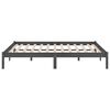 vidaXL Massivholzbett Grau Kiefer 140x200 cm
