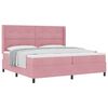 vidaXL Boxspringbett mit Kopfteil Rosa 200 x 200 cm Samt