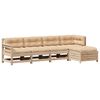 vidaXL 5-tlg. Garten-Lounge-Set mit Kissen Massivholz Kiefer