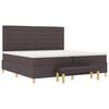 vidaXL Boxspringbett mit Matratze Dunkelbraun 200 x 200 cm Stoff
