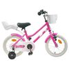 vidaXL Kinderfahrrad 12 Zoll f&uuml;r 2-4 Jahre alt Dunkelrosa