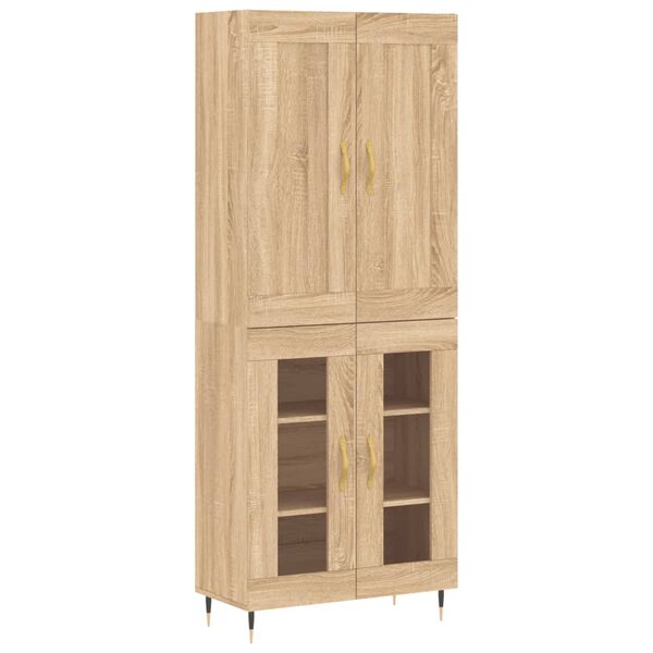 vidaXL Highboard Sonoma-Eiche 69,5x34x180 cm Holzwerkstoff