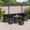 vidaXL Gartensofa-set 9 pcs Schwarz Poly-Rattan