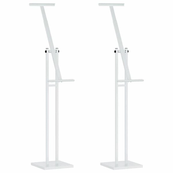 vidaXL Messest&auml;nde 2 pcs Wei&szlig; 26,5 x 26,5 x 150 cm Stahl