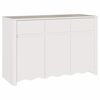 vidaXL Sideboard Drammen Wei&szlig; 114 x 43 x 75.5 cm Massivholz Kiefer