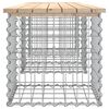 vidaXL Gartenbank aus Gabionen 203x44x42 cm Massivholz Kiefer