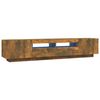 vidaXL 2-tlg. TV-Schrank-Set LED-Leuchten R&auml;uchereiche Holzwerkstoff