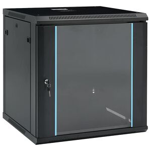 vidaXL Netzwerkschr&auml;nke mit Speicher Schwarz 600 x 600 x 640 mm Stahl
