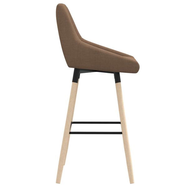 vidaXL Barhocker 2 Stk. Taupe Stoff