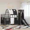 vidaXL Kinderloftbett Schwarz 79,5 x 200 cm Metall