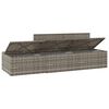 vidaXL 3-tlg. Garten-Lounge-Set mit Kissen Grau Poly Rattan