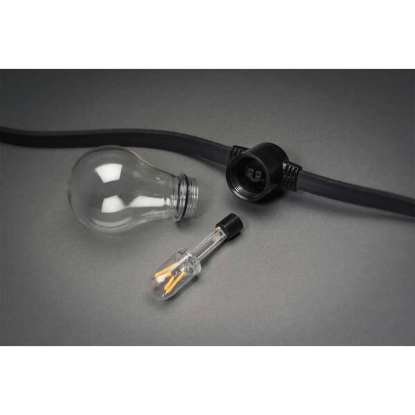 KONSTSMIDE Party-Lichterkette mit 10 Lampen Gummi Extra-Warm