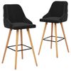 vidaXL Barhocker 2 Stk. Schwarz Samt