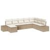 vidaXL Garten-Sofa-Set 8 stk. Beige und Creme Poly-Rattan