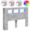 vidaXL LED-Kopfteil Betongrau 140x18,5x103,5 cm Holzwerkstoff