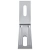vidaXL Anti-Kipp-Halterung Uni 2 pcs Silber 74,5 x 15 x 32 mm Eisen