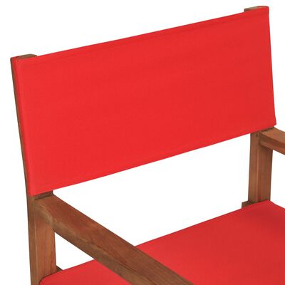 vidaXL Regiestühle 2 Stk. Massivholz Teak Rot