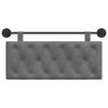 vidaXL H&auml;ngevorderseite Wandmontiert Dunkelgrau 110 x 55 x 7 cm Samt