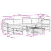 vidaXL 7-tlg. Garten-Lounge-Set mit Kissen Massivholz Douglasie