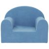 vidaXL Kindersofa Blau Weich Pl&uuml;sch